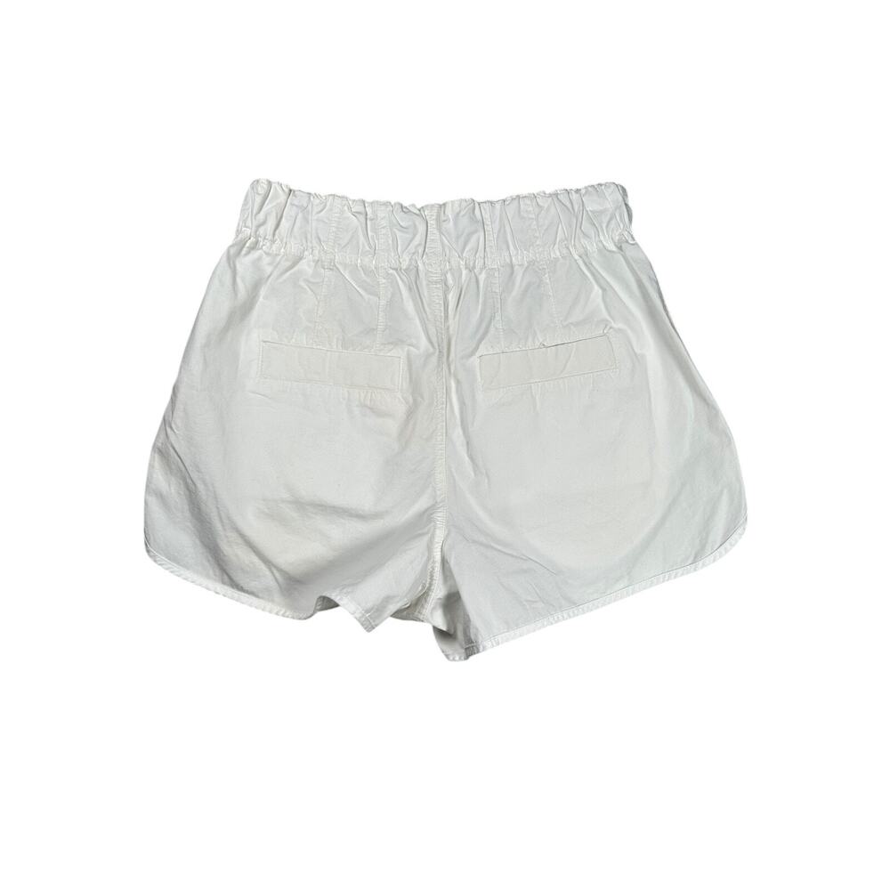 Free People Pleated Shorty Pull On Shorts Womens S White High Waisted Cotton - Picture 2 of 8